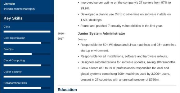 7 Years Linux Resume Samples Roles and Responsibilities System Administrator Cvâsample and 25lancarrezekiq Writing Tips