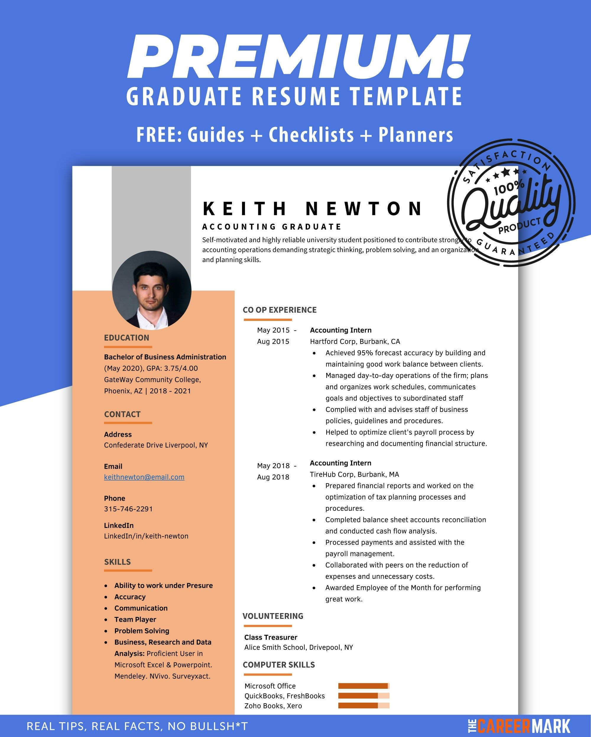 Employee Of the Month Resume Sample Creative Resume Template Word & Pages, Cv Template, Professional …