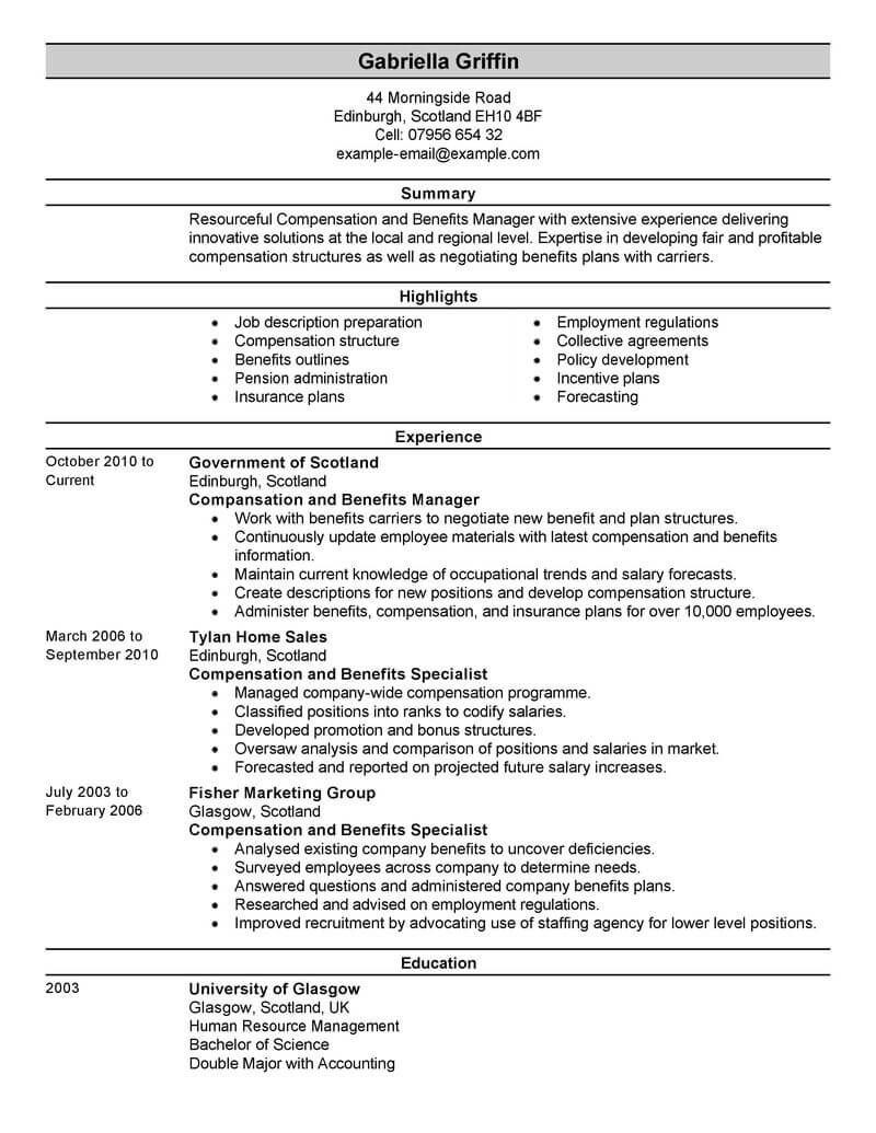 Human Resource Resume Examples and Samples 20 Best Human Resources Resume Ideas Human Resources Resume …