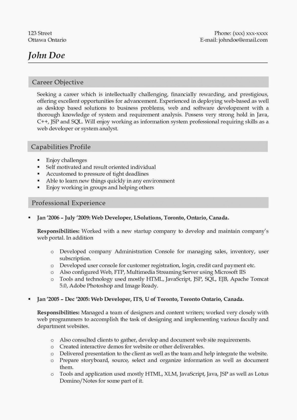 Junior Web Developer Resume Objective Sample Junior software Developer Resume Beautiful Junior Web Developer …