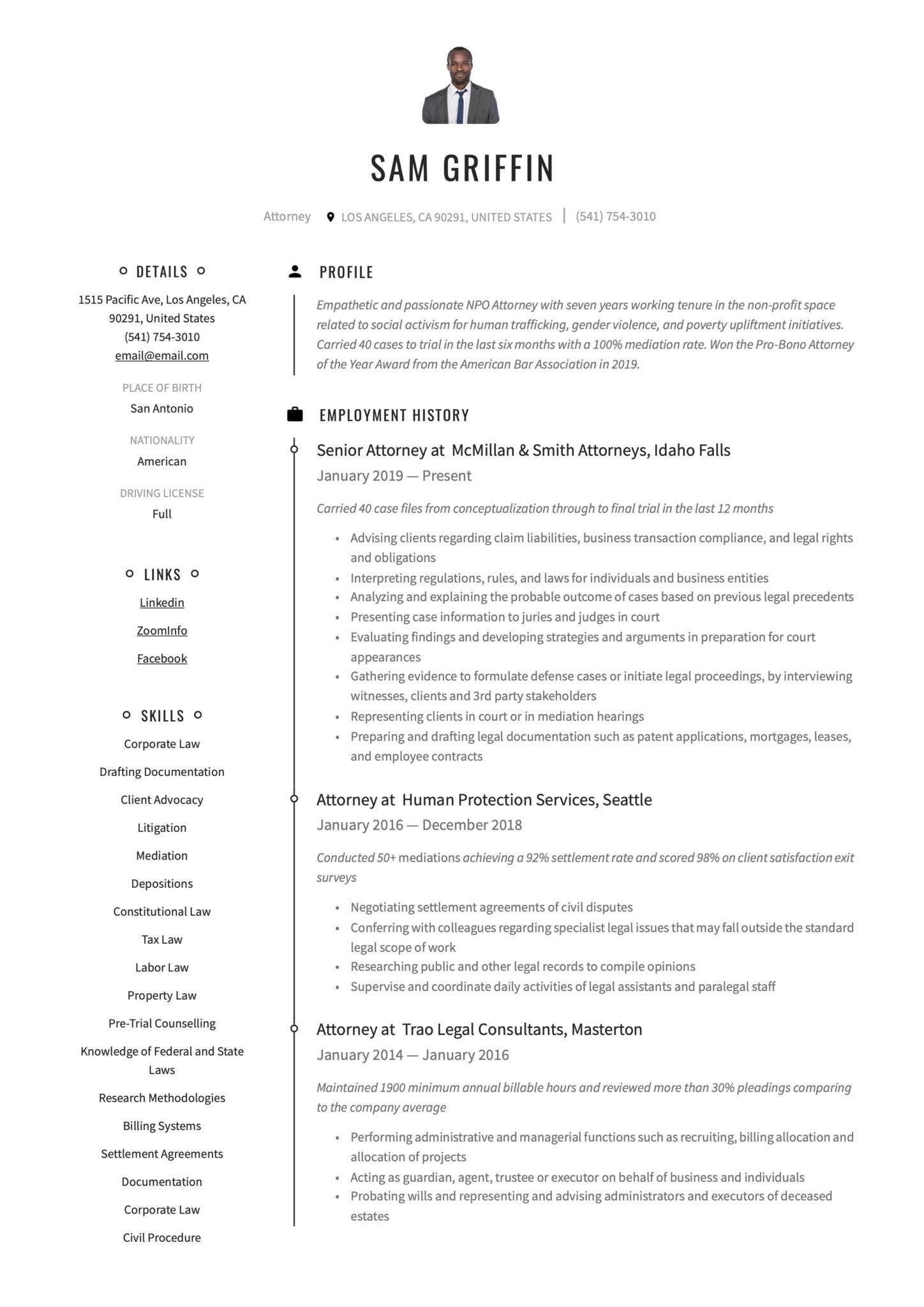 Labor and Employment attorney Resume Sample 18 attorney Resume Examples & Writing Guide Pdf’s & Word 2020