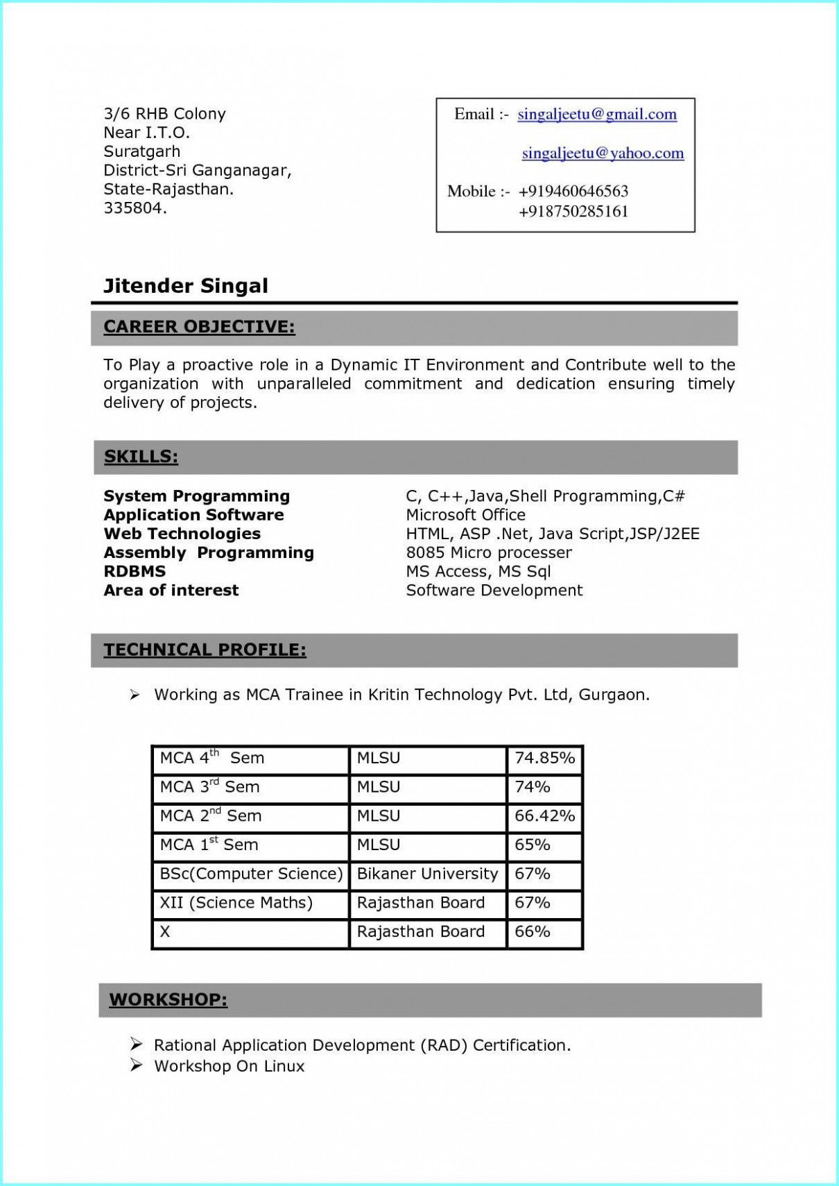 Resume Samples for Bsc Computer Science 15 B Com More Energizing Resume format Pdf Nursing Resume …