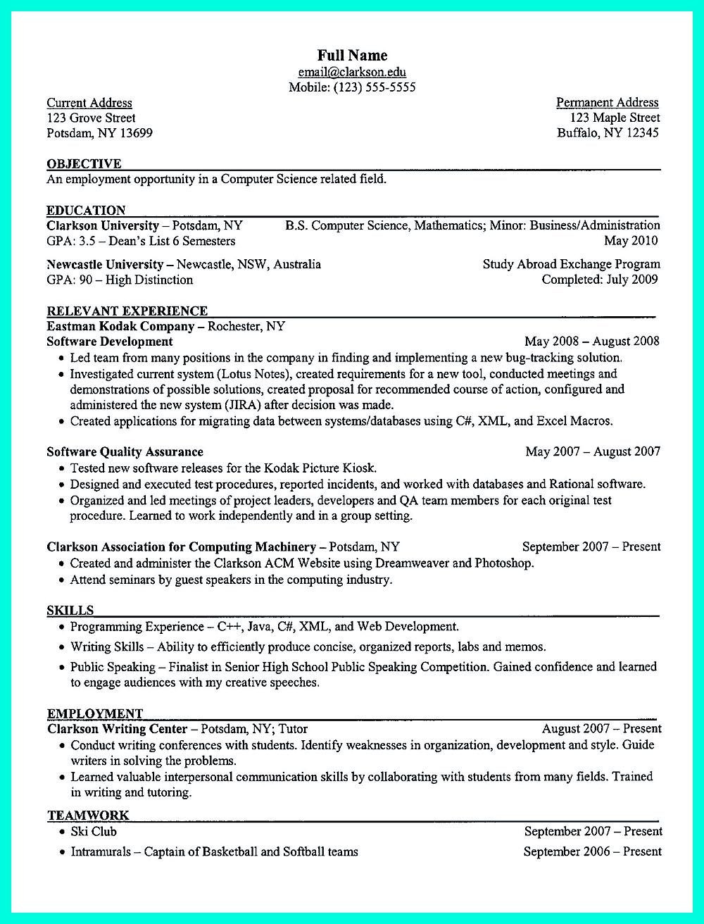 Resume Samples for Computer Science Engineers Computer Engineering Resume Includes the Skill In the It Field You …