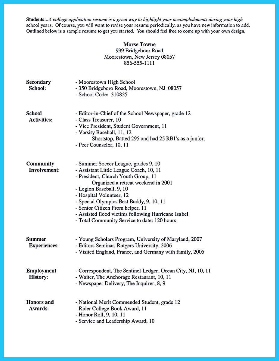 Resume Samples for High School Students Applying to College Pin On Resume Examples
