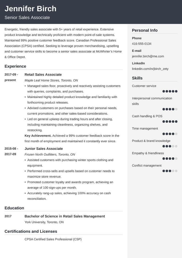 Resume Samples for Part Time Jobs In Canada Canadian Resume format: Write A Resume for Jobs In Canada