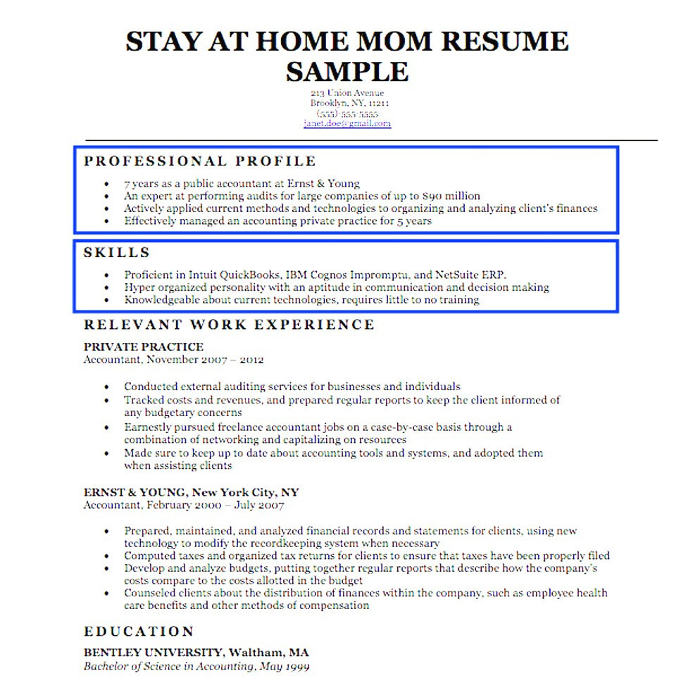 Sample Combination Resume for Stay at Home Mom Stay at Home Mom Resume Sample – Good Resume Examples