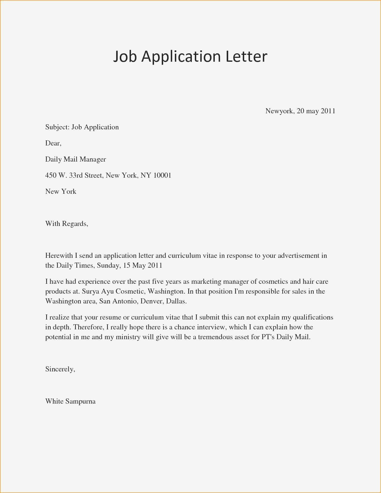 Sample Of Resume Letter for Applying A Job What is Cover Letter for Job Application Know It Info
