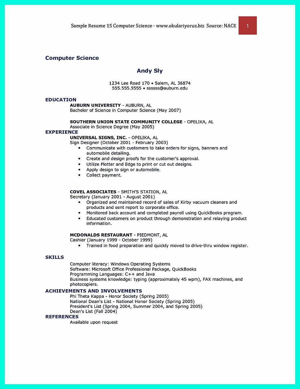 Sample Resume for Computer Science Lecturer In Engineering College Resume for Lecturer In Computer Science September 2021