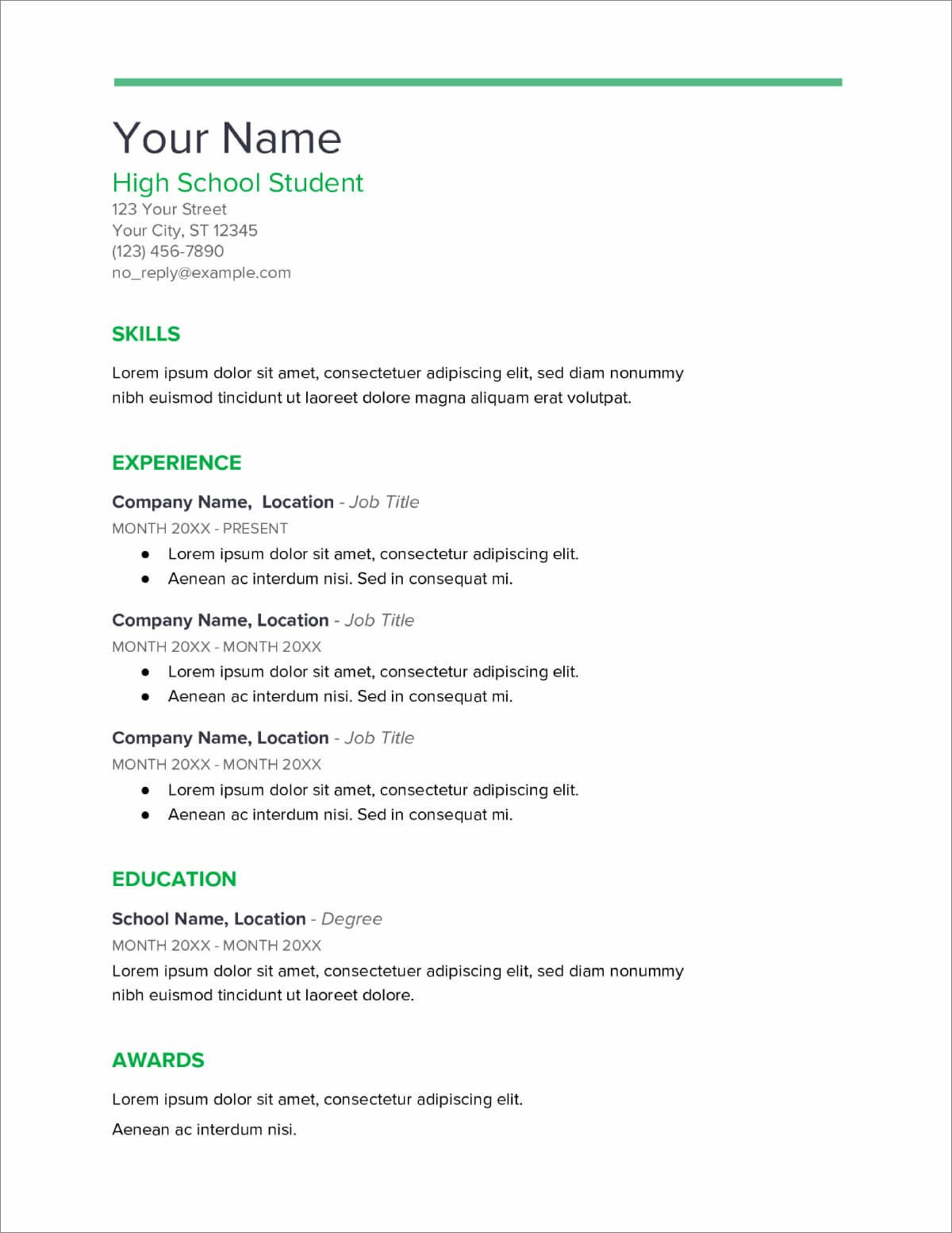 Sample Resume for High School Student Pdf 20lancarrezekiq High School Resume Templates [download now]