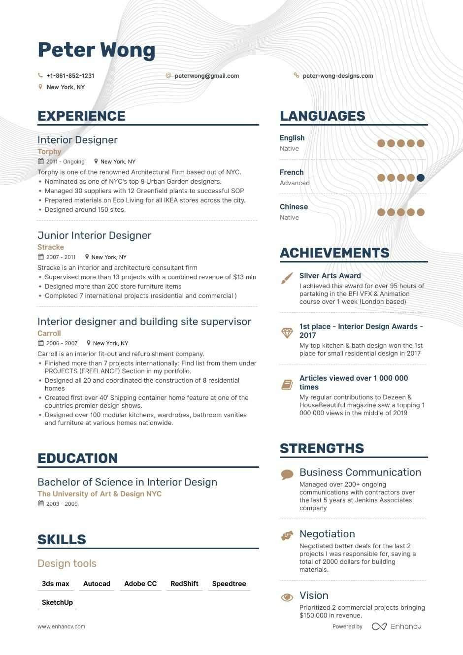 Sample Resume for Interior Designer Fresher Graphic Designer Cv India