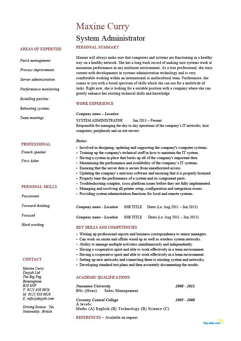 Sample Resume for School Administrator Position School Administrator Cv Template October 2021