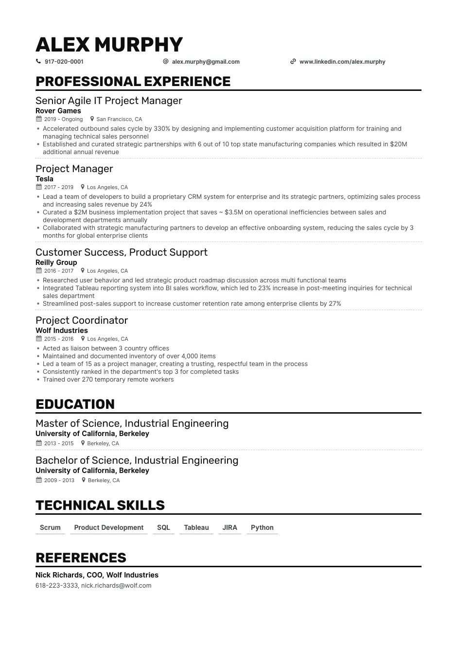 Sample Resume for Scrum Master Role Agile Scrum Master Resume Examples & Guide for 2021