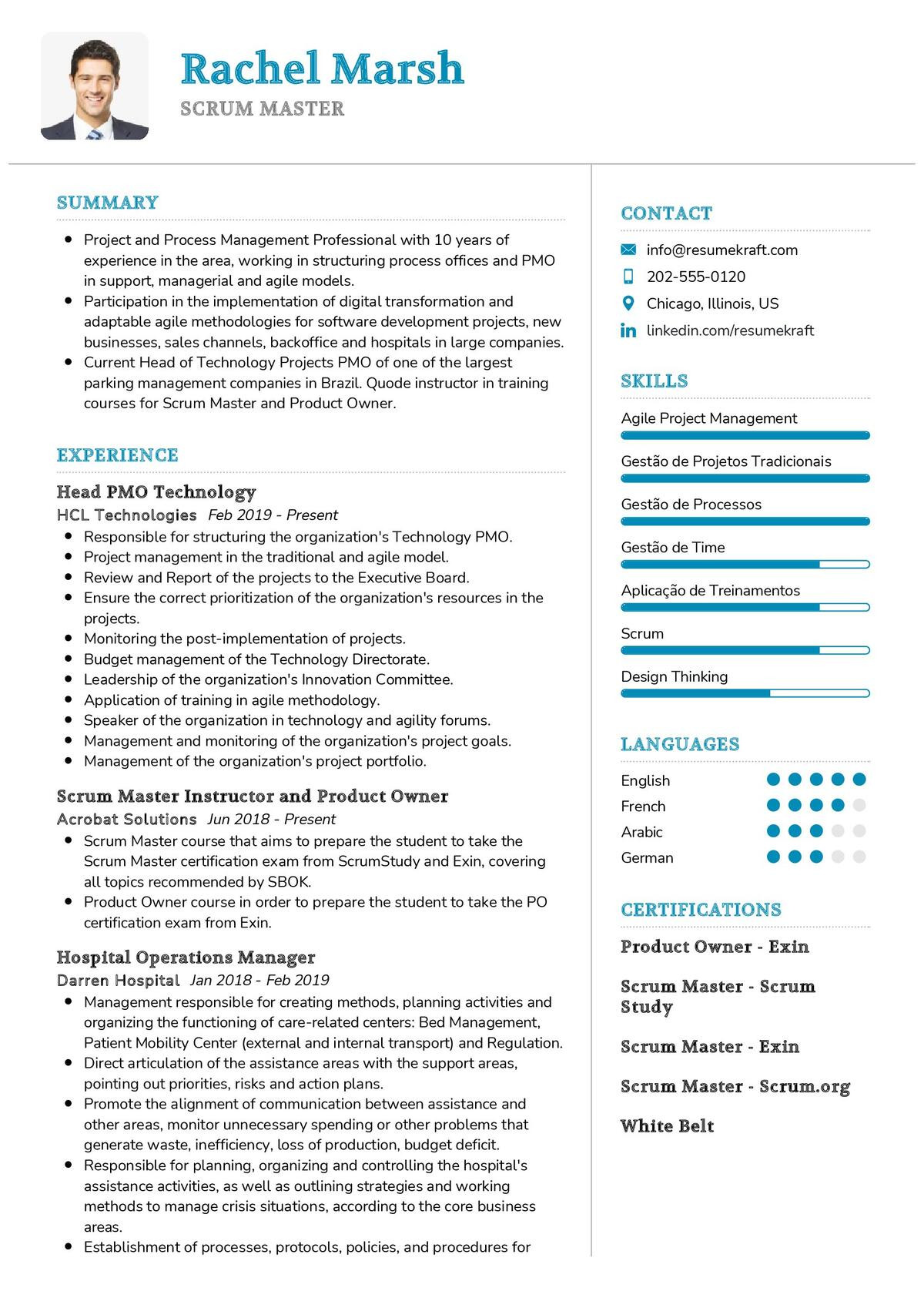 Sample Resume for Scrum Master Role Scrum Master Resume Example 2021 Writing Guide & Tips – Resumekraft