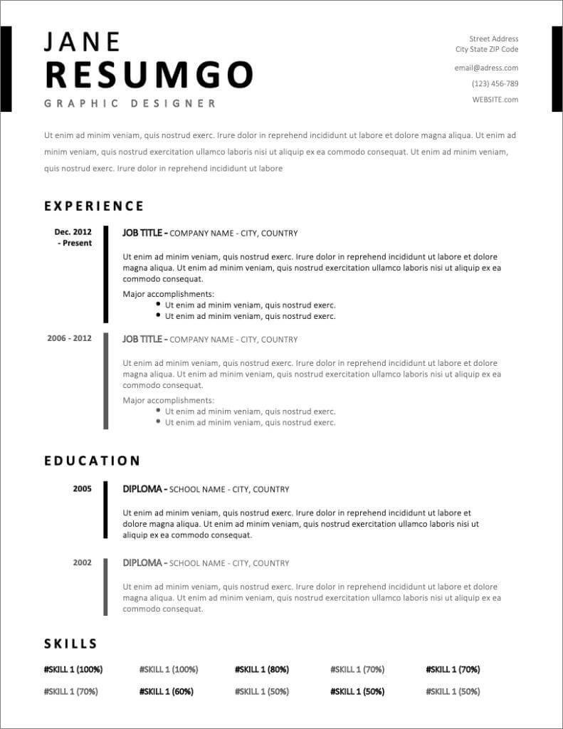 Sample Resume format for Freshers Free Download 25lancarrezekiq Free Resume Templates to Download now & Fill In 2021