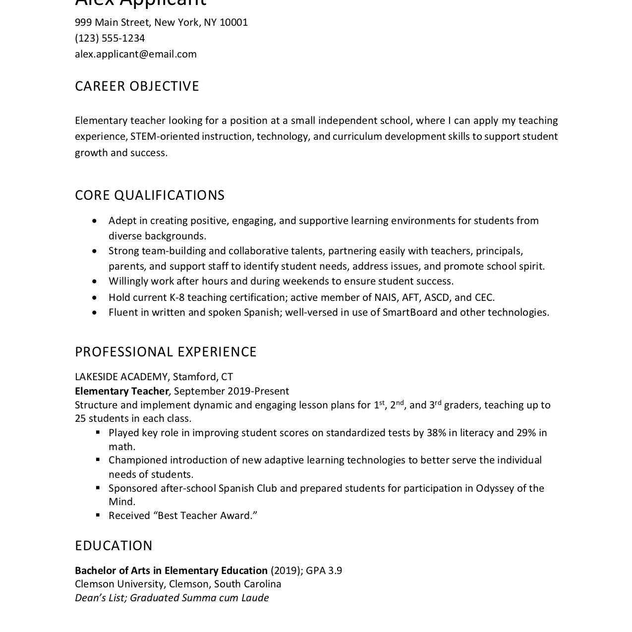 Sample Resume Objectives for Experienced It Professionals Resume Objective Examples and Writing Tips