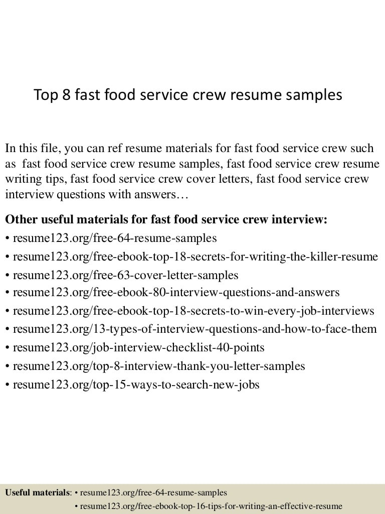 Sample Resume Objectives for Food Service Student Jollibee Service Crew Resume Sample Sample Resume Objectives for Food Service Student Jollibee Service Crew Resume Sample