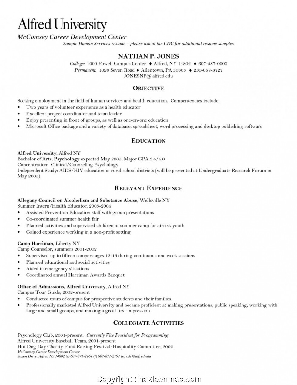 Sample Resume Objectives for Human Services Human Services Resume Objective Examples – Derel