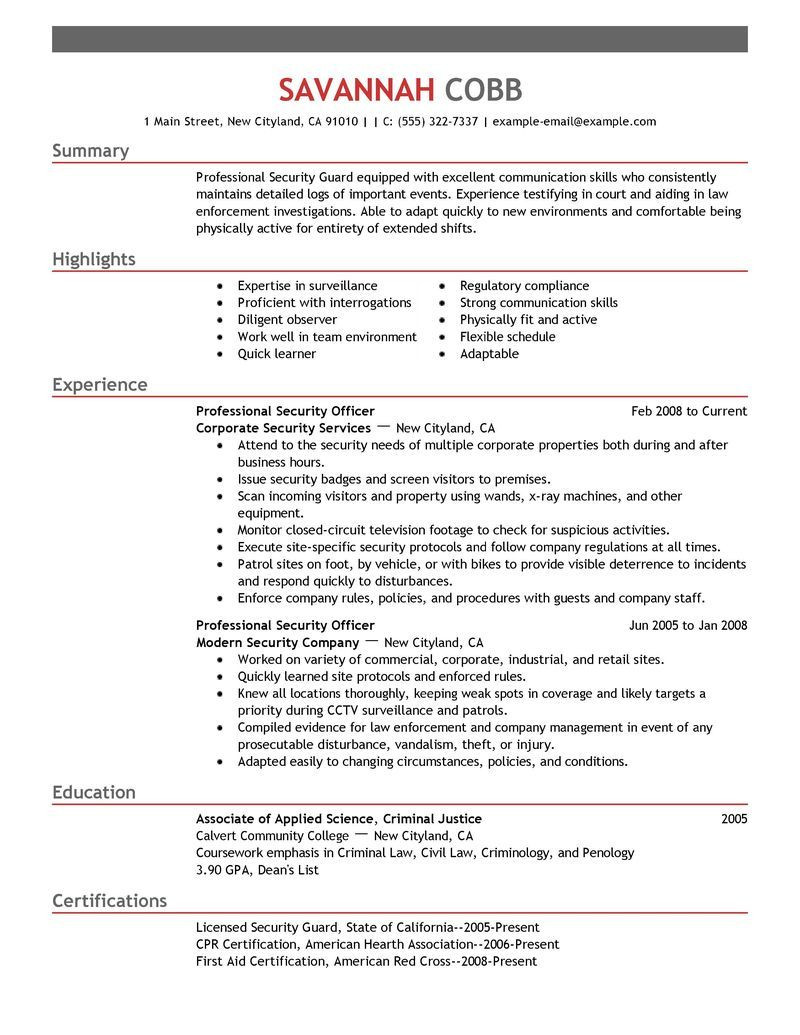 Sample Resume Objectives for Law Enforcement 12 Resume Ideas Resume, Resume Examples, Cover Letter for Resume