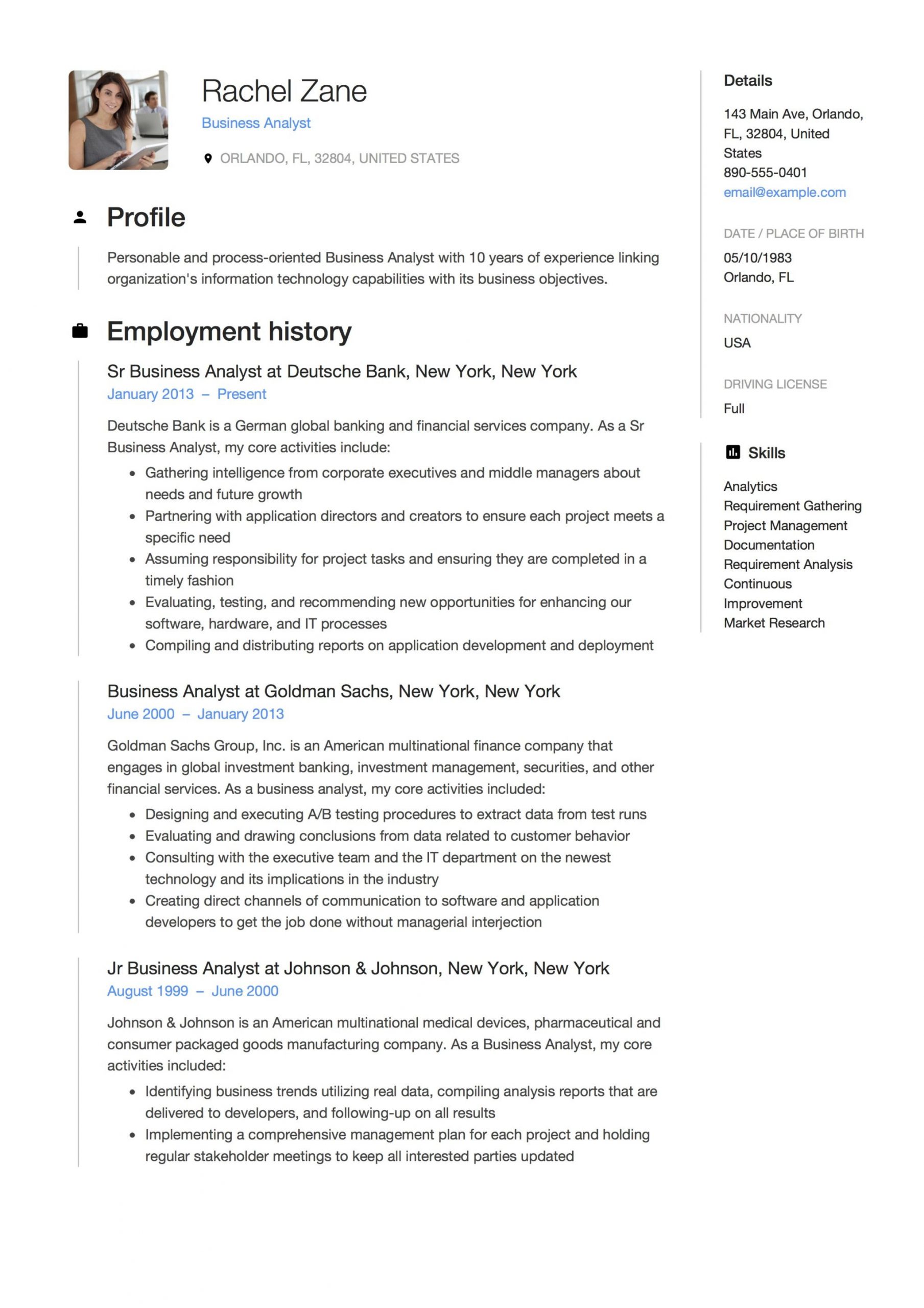 Sample Resume Summary for Business Analyst Business Analyst Resume & Guide 12 Templates Pdf