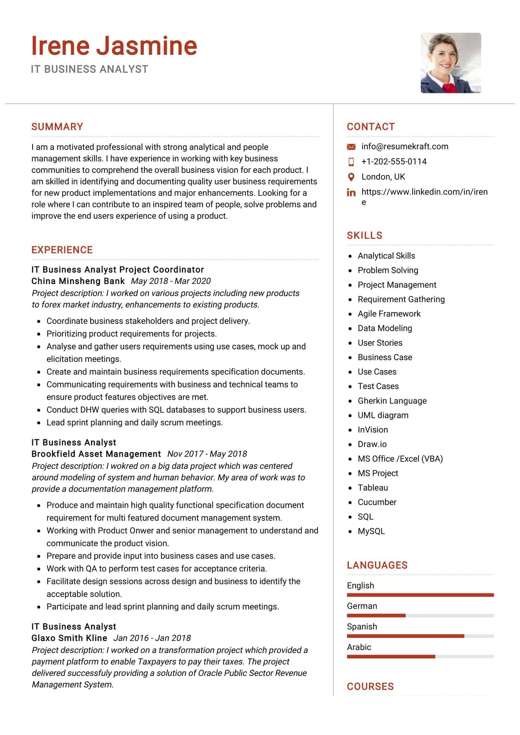 Sample Resume Summary for Business Analyst It Business Analyst Resume Sample 2021 Writing Tips – Resumekraft