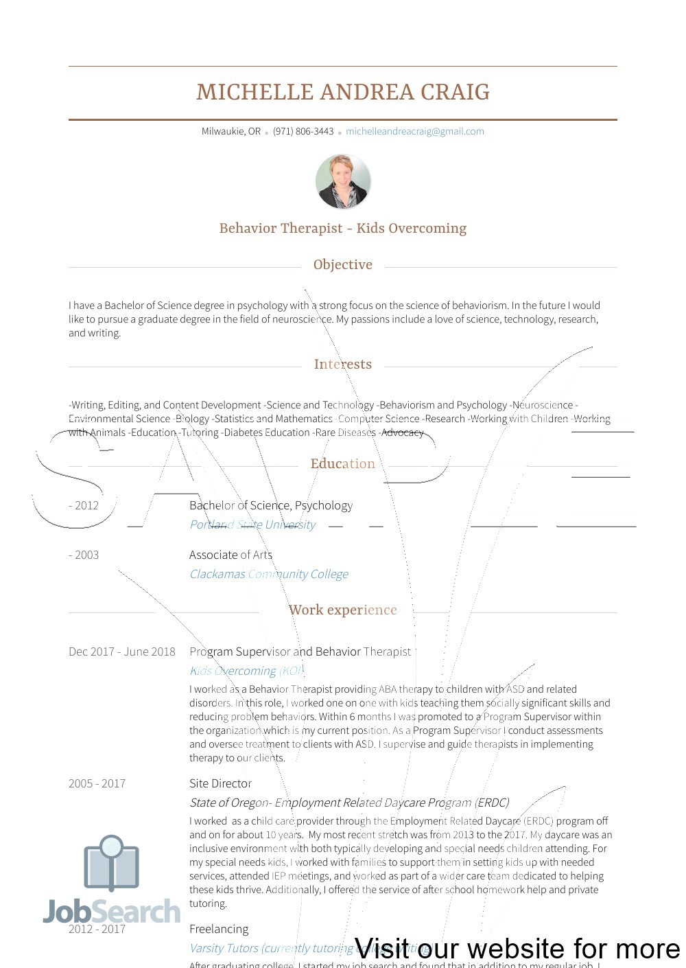 Child Care Resume Sample No Experience Australia Sample Child Care Resume Objectives Australia 2020 by Marie …