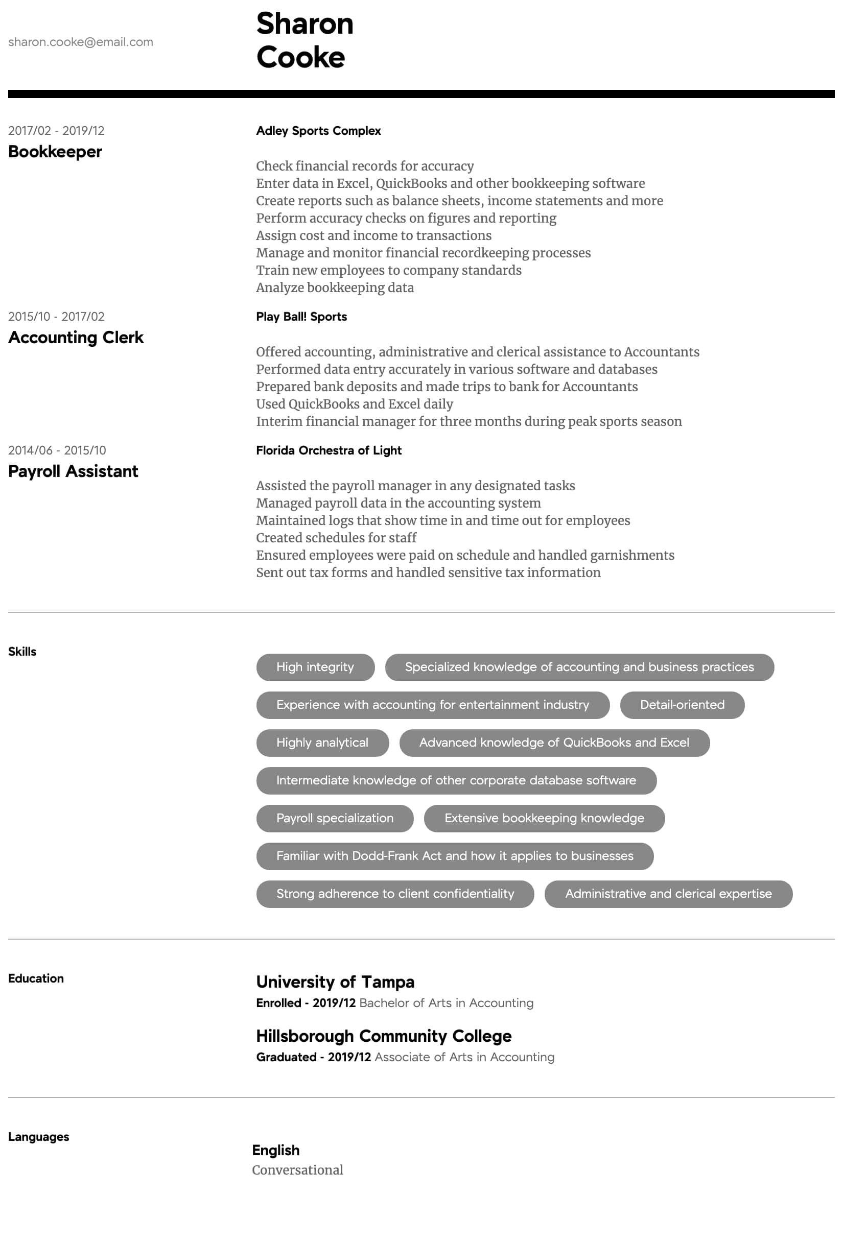 Entry Level Accounting Jobs Resume Sample Accountant Resume Samples All Experience Levels Resume.com …