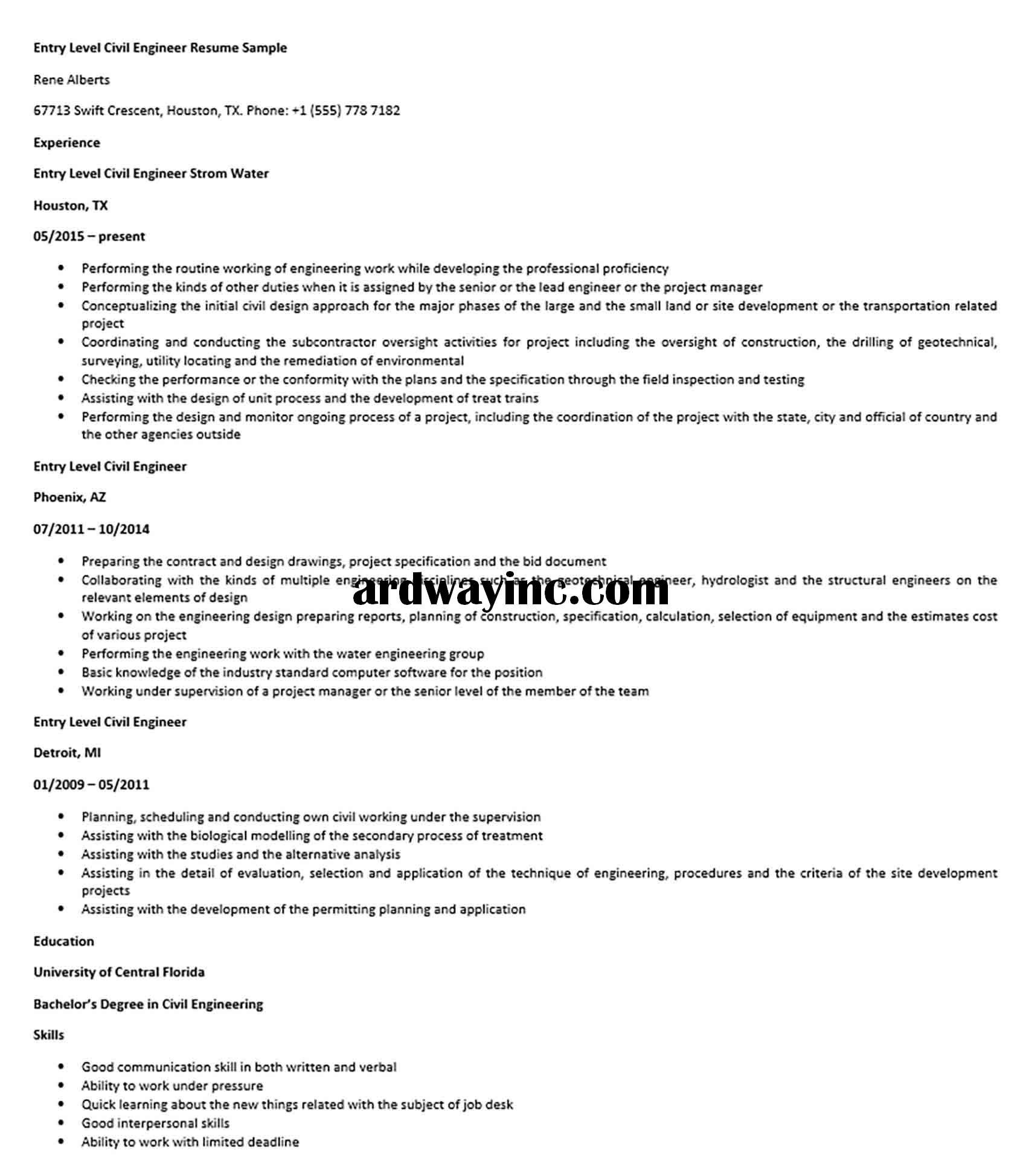 Entry Level Civil Engineer Resume Sample Entry Level Civil Engineer Resume Sample Civil Engineer Resume …