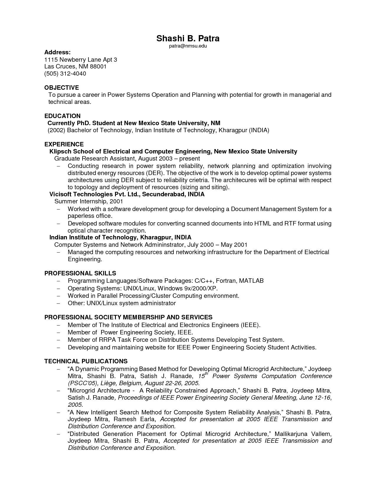 Entry Level Electrical Engineering Resume Sample Entry Level Electrical Engineer Resumes – Derel
