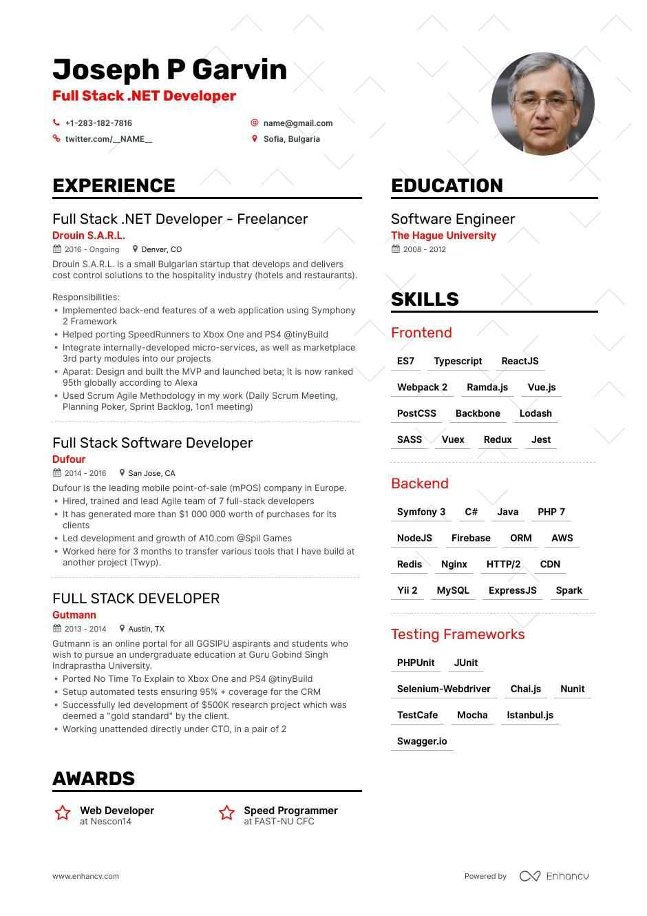 Full Stack Web Developer Resume Sample Full Stack Developer Cv Download