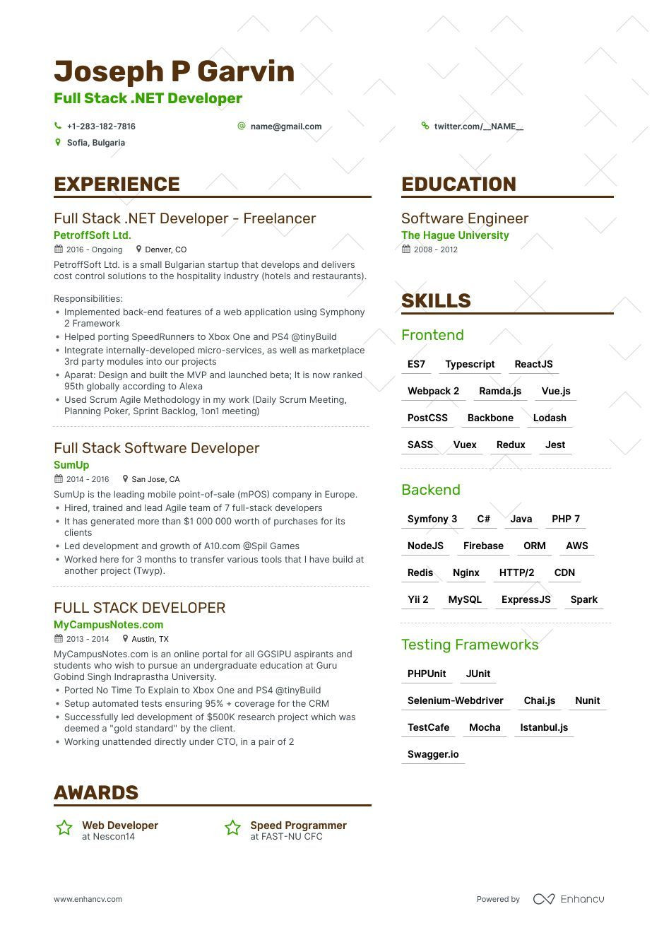 Full Stack Web Developer Resume Sample Full Stack Developer Resume Example & Expert Tips Full Stack …