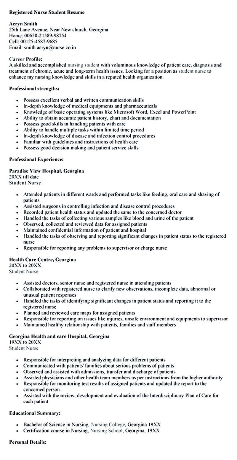 Lpn Resume Sample Long Term Care Nursing Student Resume Must Contains Relevant Skills, Experience …