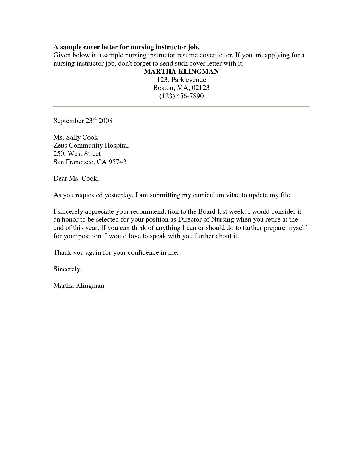 Lpn Sample Resume and Cover Letter Cover Letter Template Lpn – Resume format Cover Letter for …