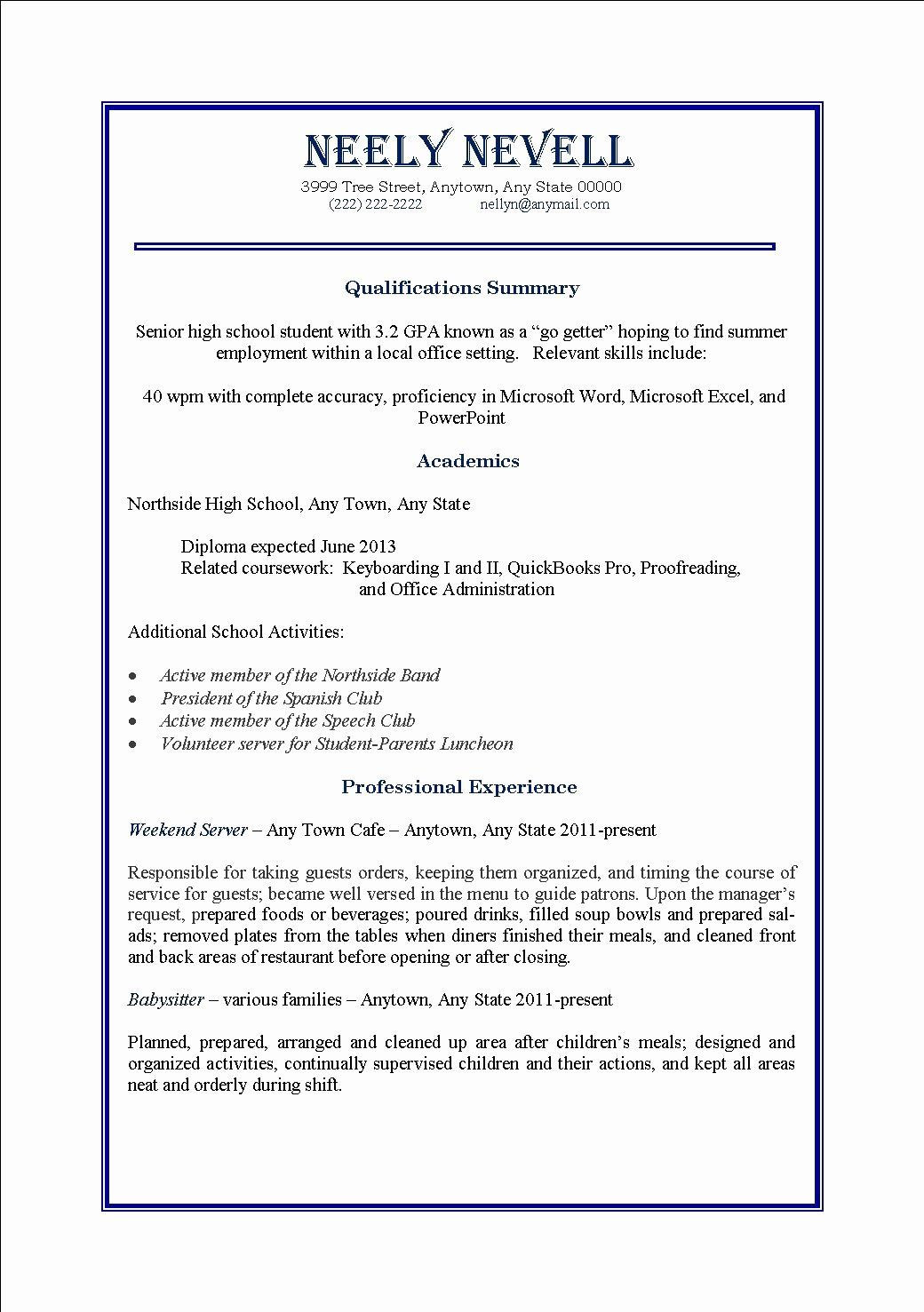 Part Time Job Resume Sample Canada Student Part Time Resume Sample – Good Resume Examples