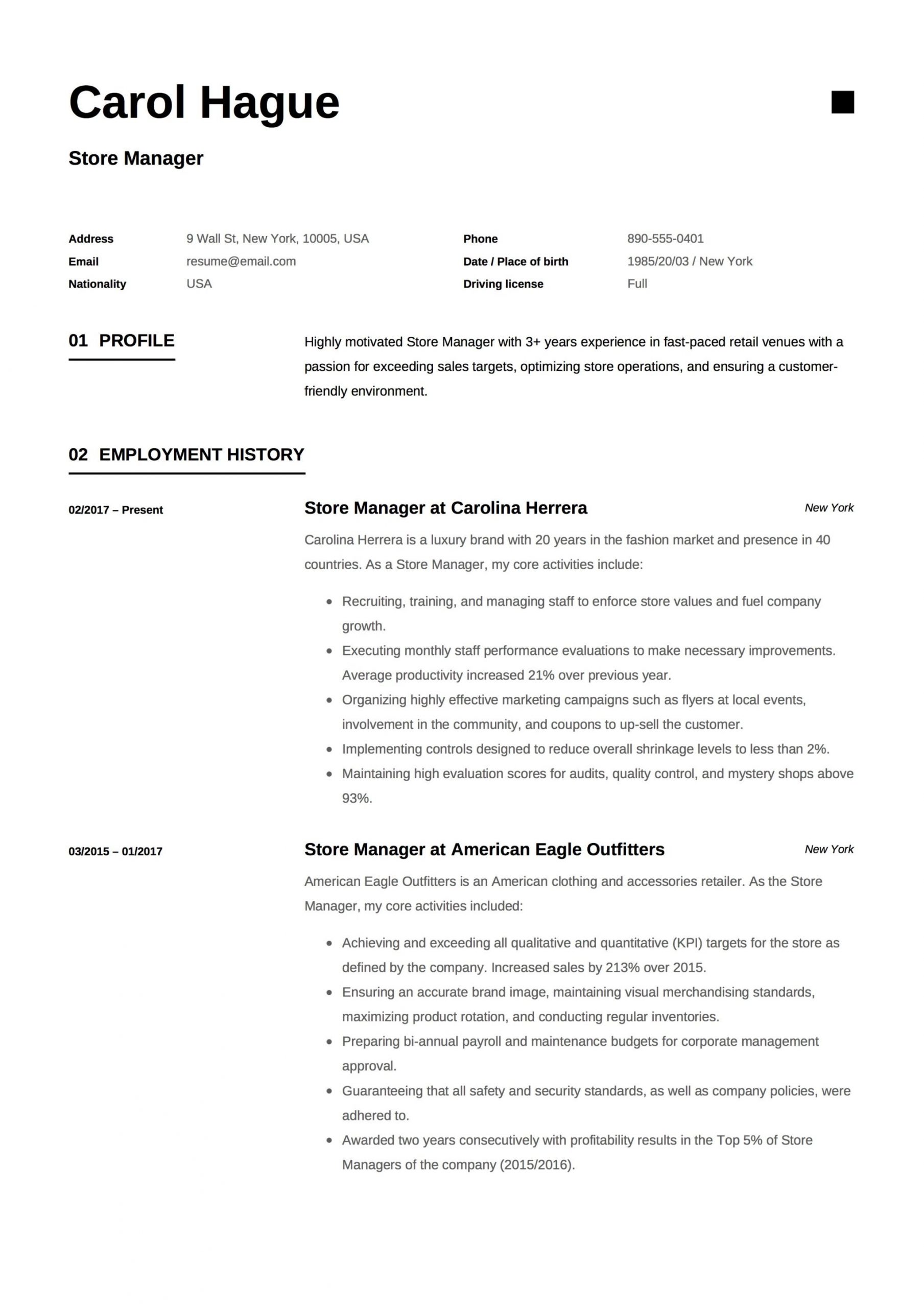 Resume Samples for Retail Store Jobs Retail Store Coordinator Sample Resume September 2021