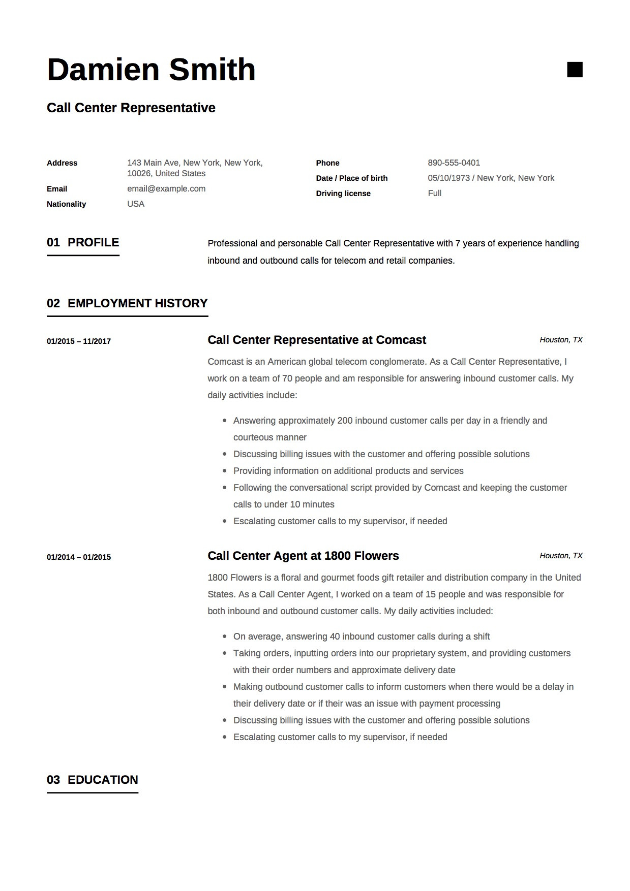Resume Samples for Telemarketing Sales Representative Call Center Resume & Guide (lancarrezekiq 12 Free Downloads) 2021