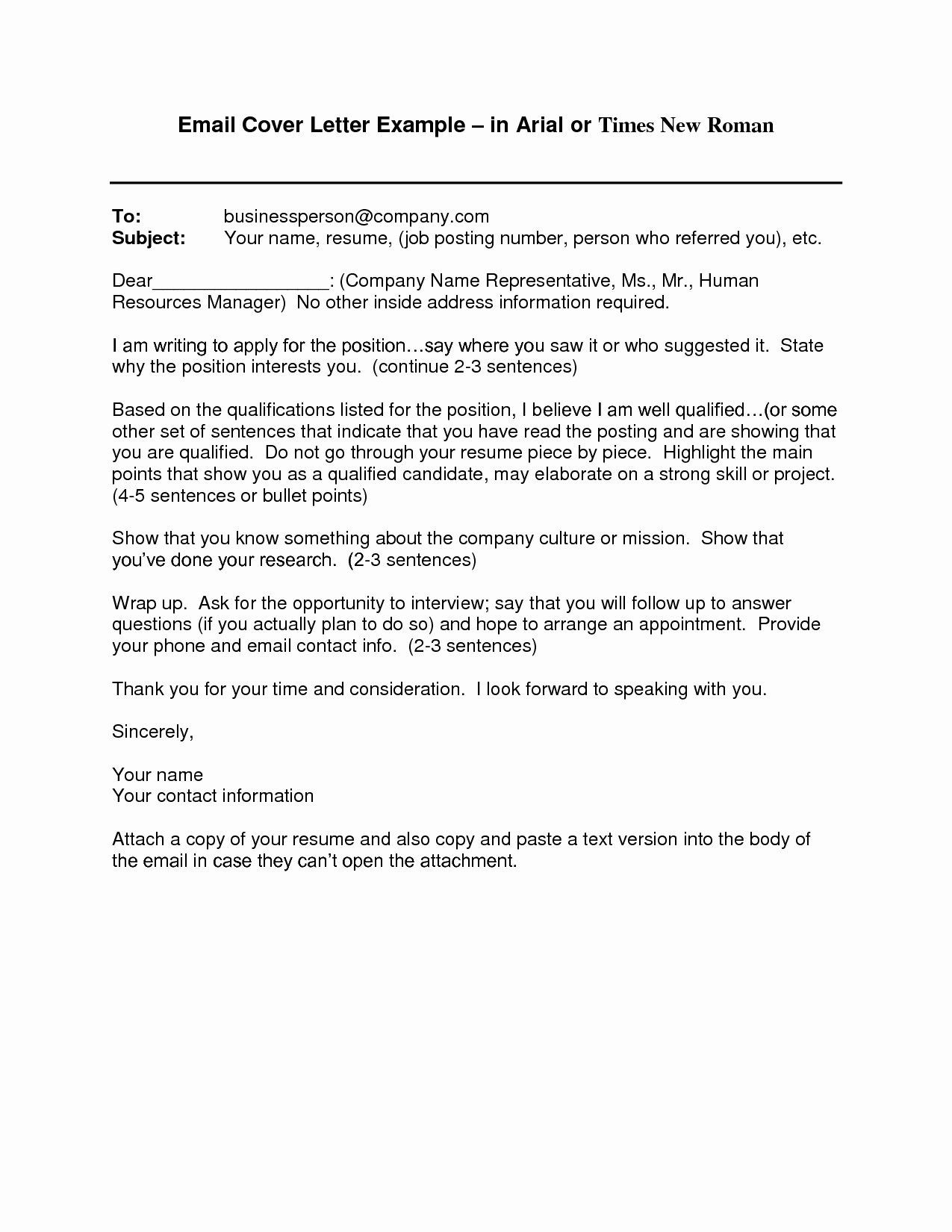 Sample Cover Email Letter Resume attached Sample Email with Resume attached – Good Resume Examples