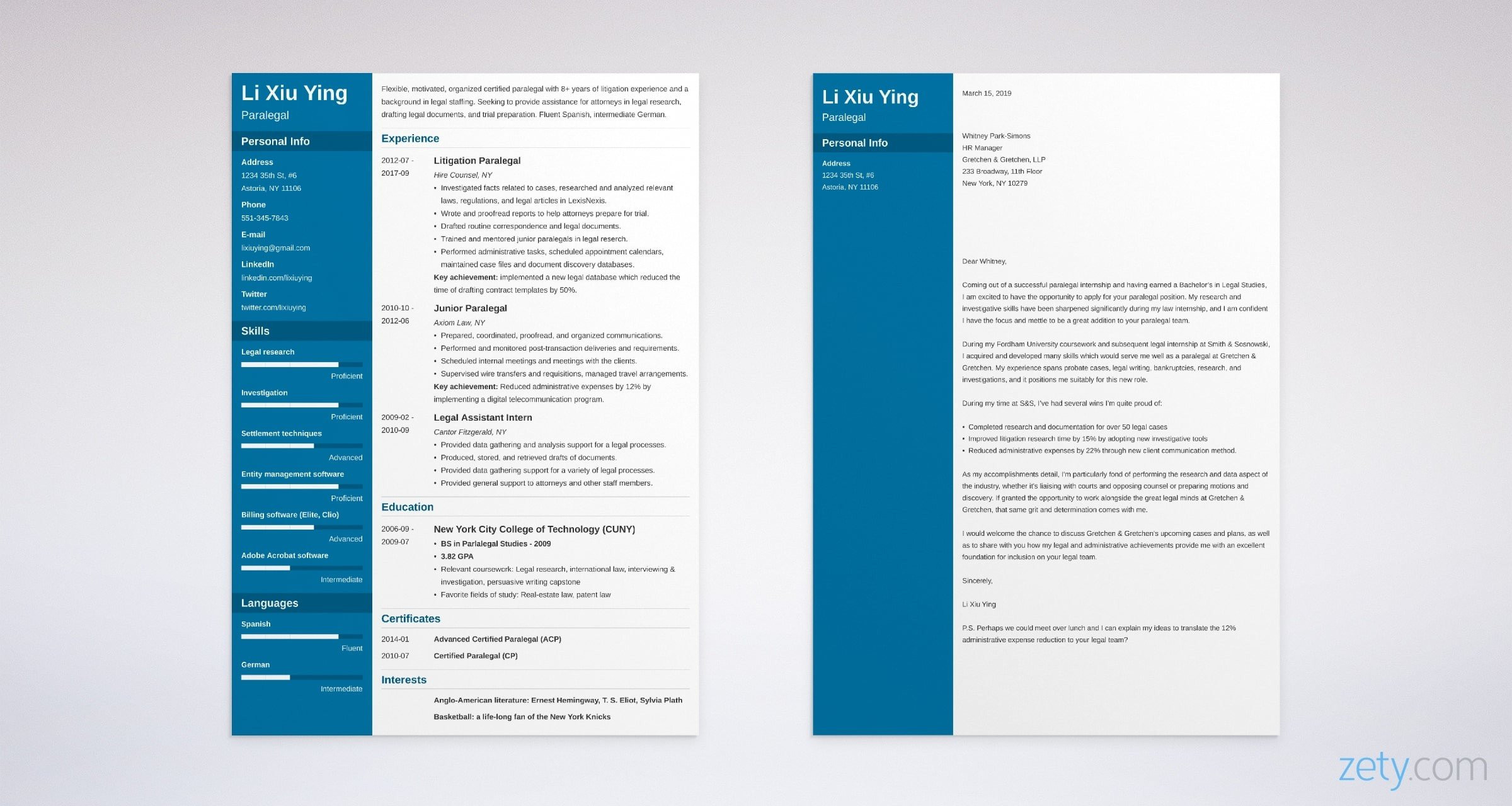 Sample Cover Letter for Paralegal Resume Paralegal Cover Letter Sample [lancarrezekiqentry-level Candidates]