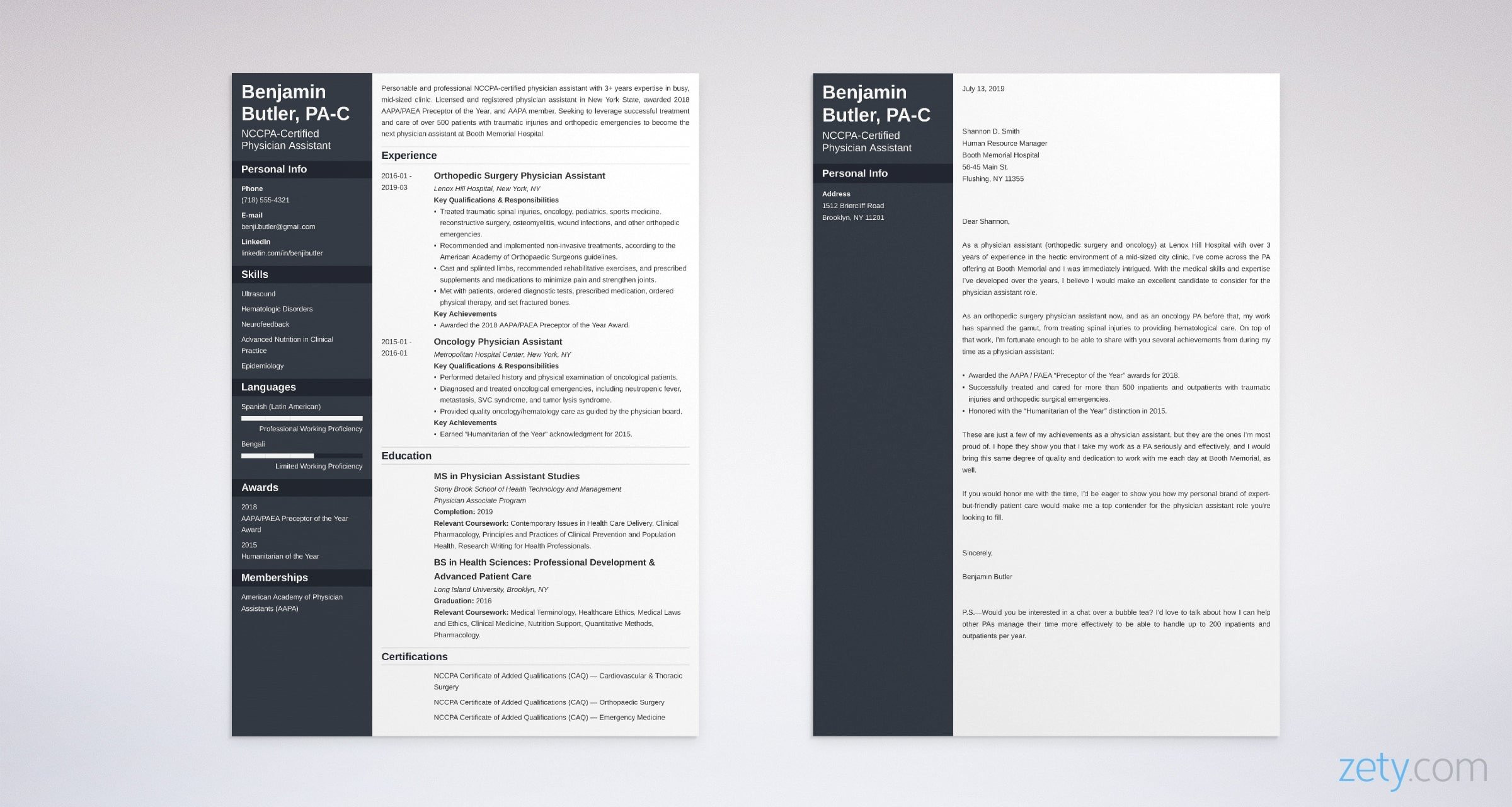 Sample Cover Letter for Physician assistant Resume Physician assistant (pa) Cover Letter Examples