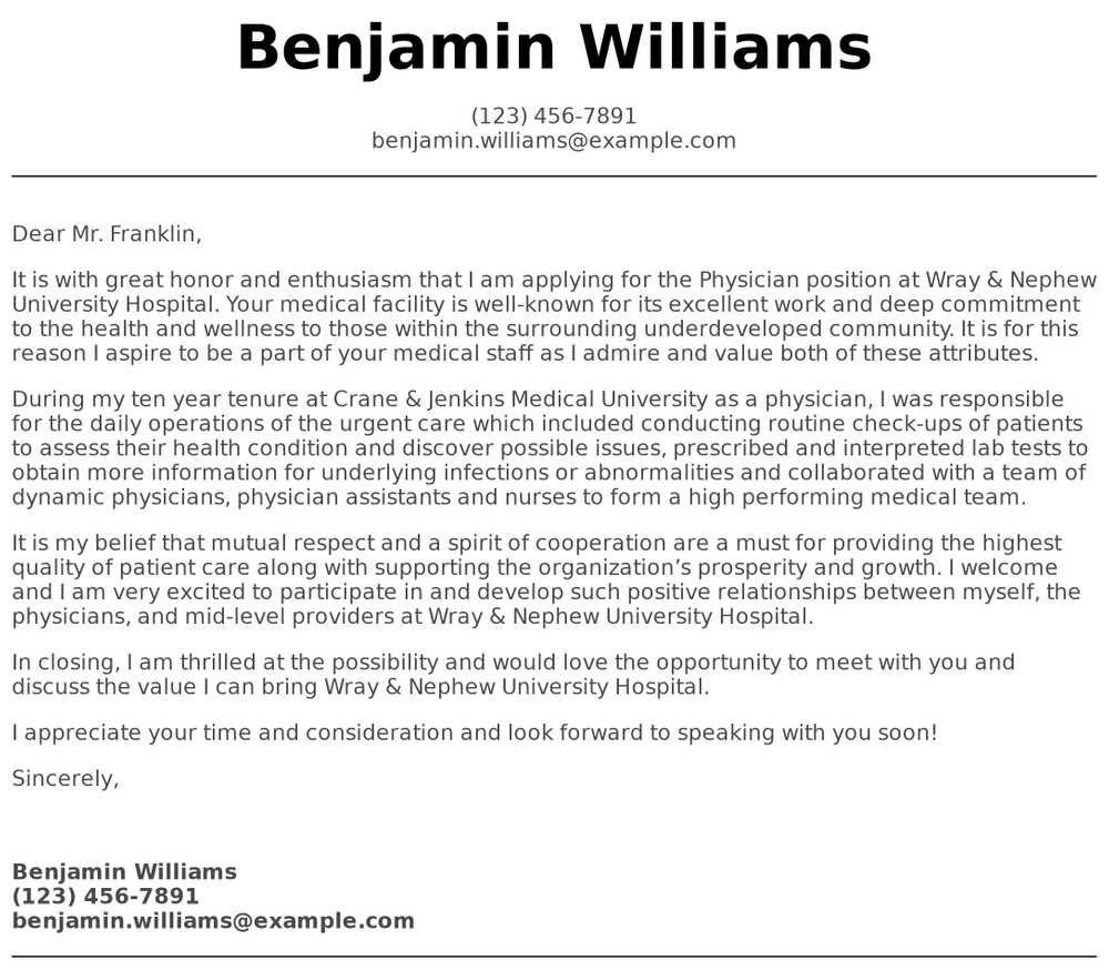 Sample Cover Letter for Physician assistant Resume Physician Cover Letter Examples, Samples & Templates Resume.com Sample Cover Letter for Physician assistant Resume Physician Cover Letter Examples, Samples & Templates Resume.com