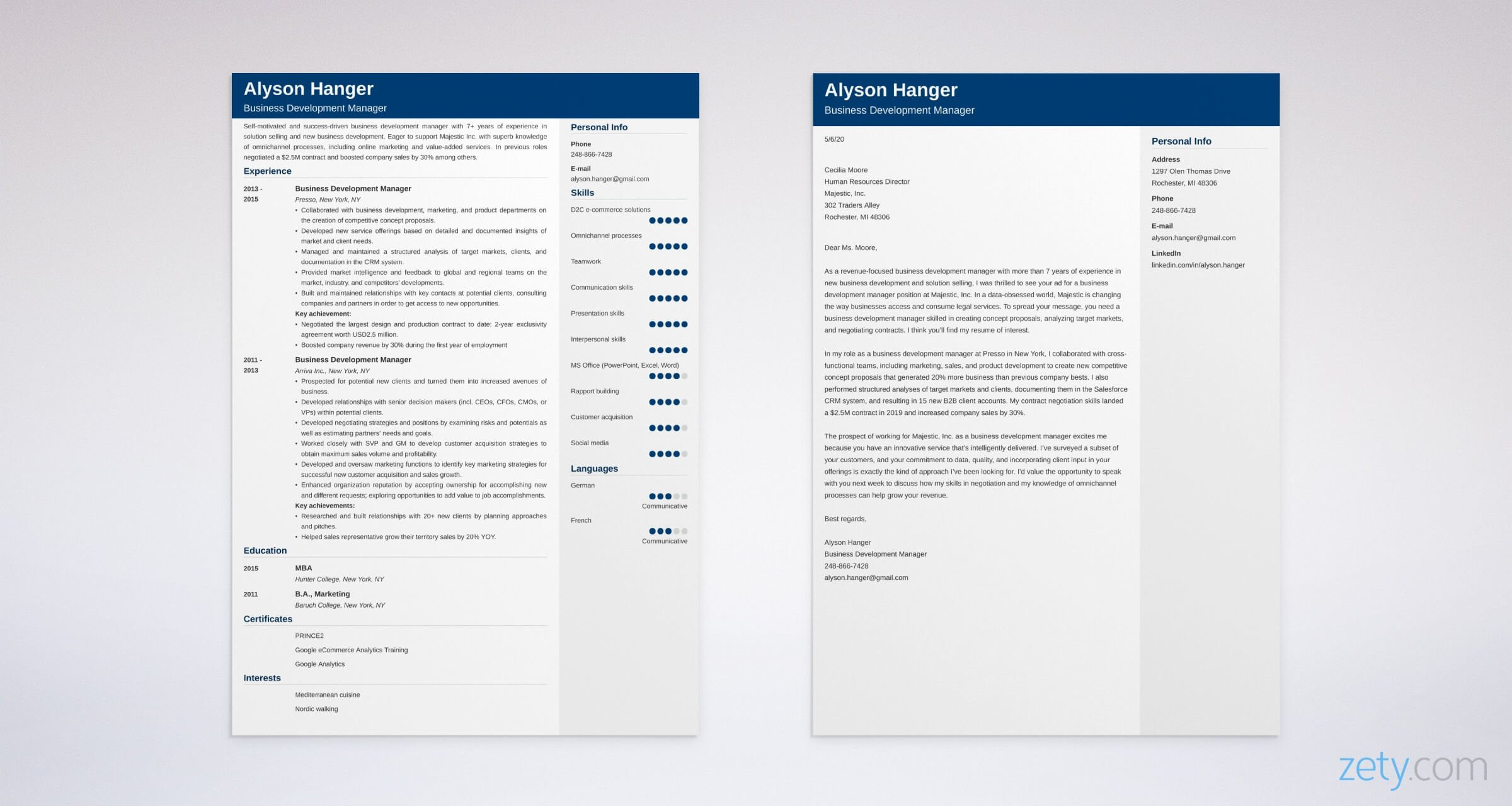 Sample Cover Letter for Resume Business Development Business Development Manager Cover Letter Examples for 2021