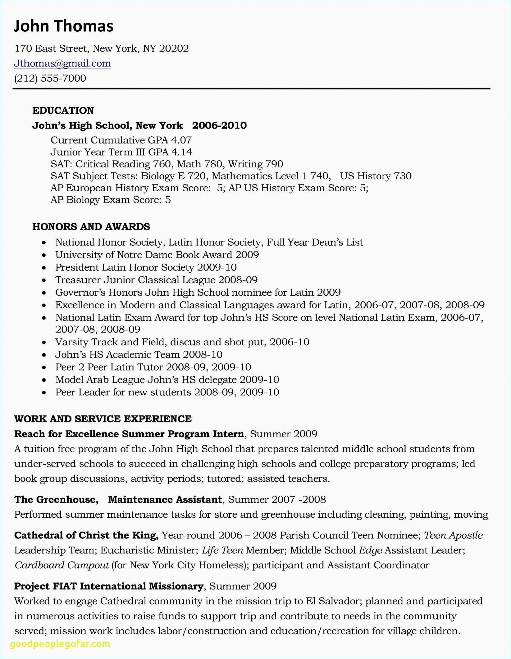 Sample Resume and Cover Letter for High School Students My Resume Einfach Sparen, Eigene Website, Cover