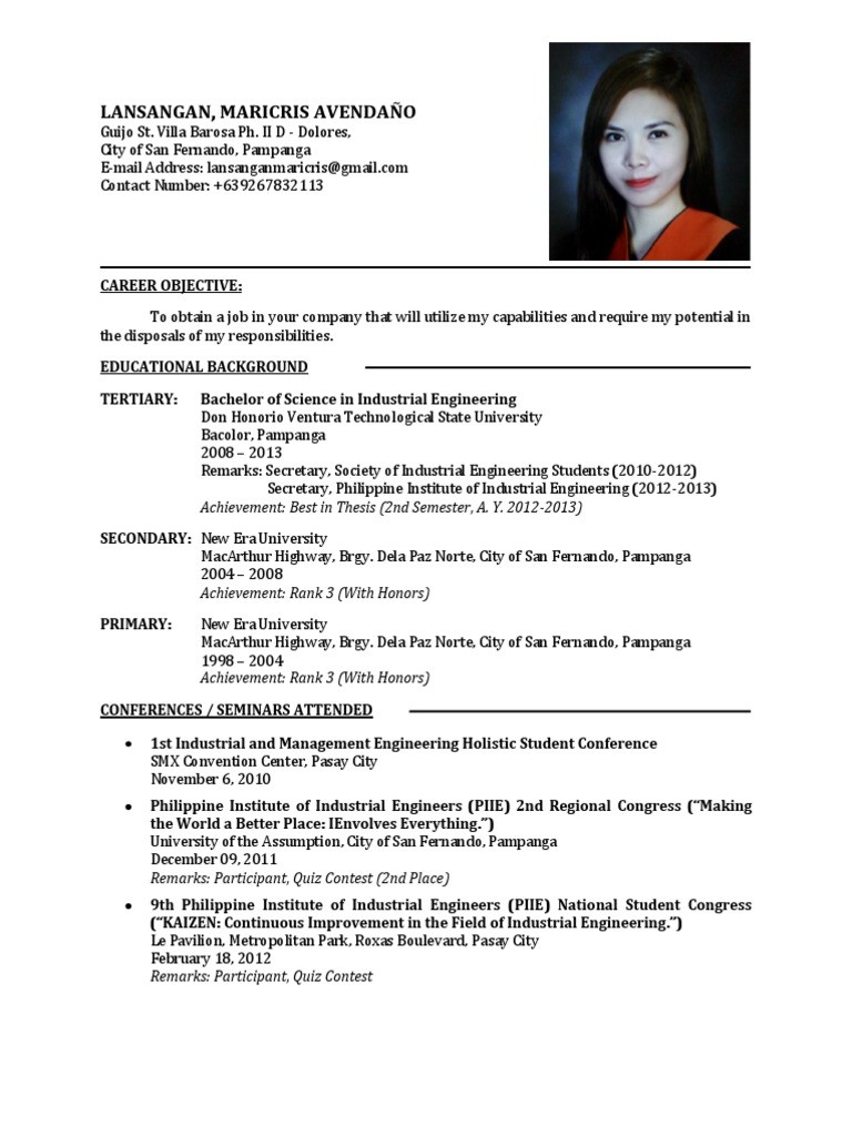 Sample Resume for Cpa Fresh Graduate Philippines Fresh Computer Science Cv : Computer Science Resume Objective …