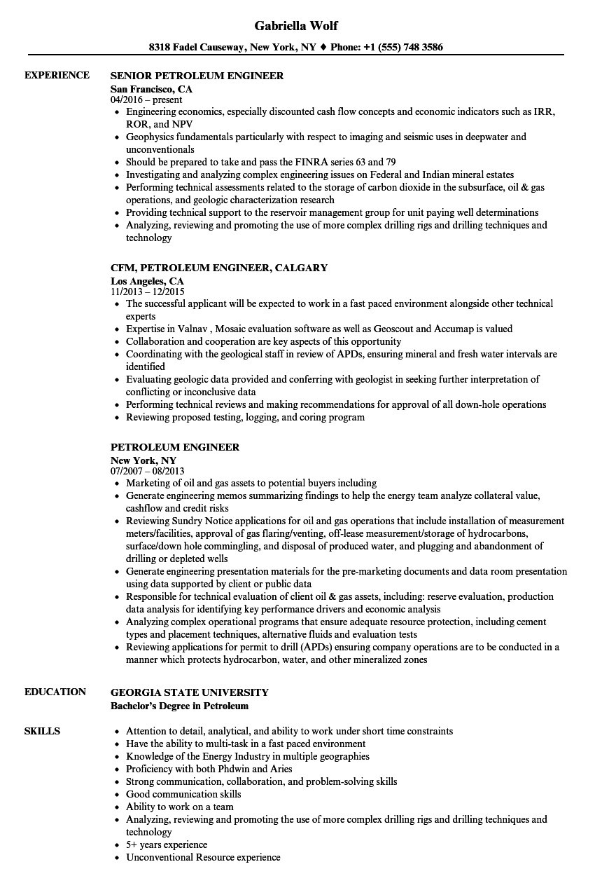 Sample Resume for Fresh Graduate Petroleum Engineer Engineering Resume Samples Archives – Mapa Hd