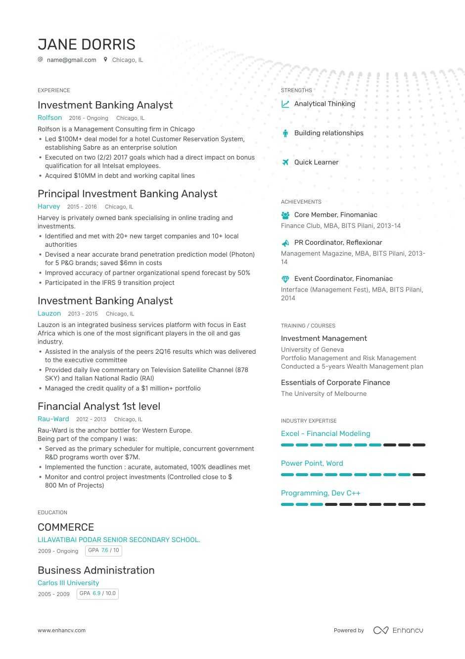 Sample Resume for Investment Banking Analyst Investment Banking Analyst Resume: 8-step Ultimate Guide for 2021 … Sample Resume for Investment Banking Analyst Investment Banking Analyst Resume: 8-step Ultimate Guide for 2021 …