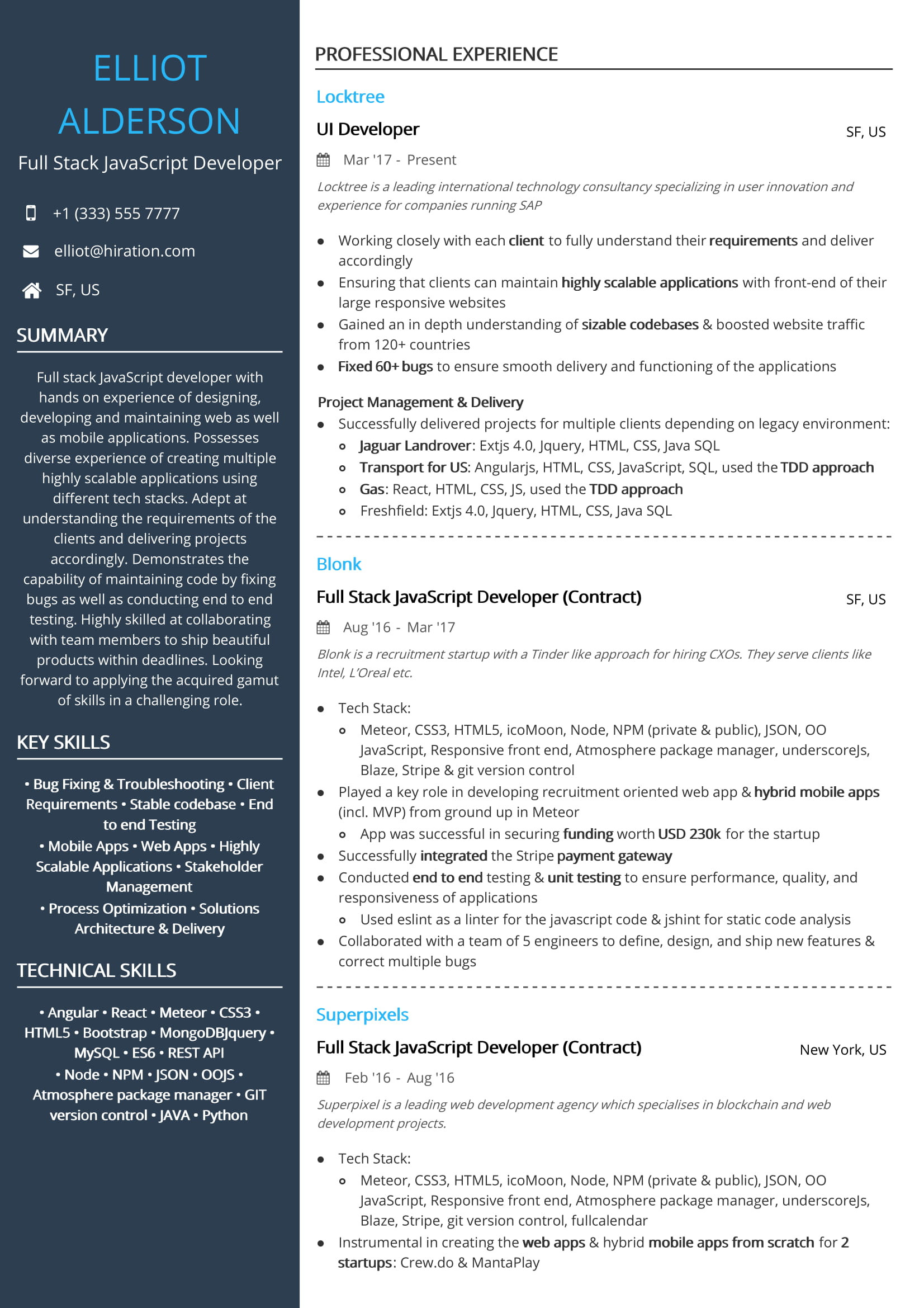 Sample Resume for Java Full Stack Developer Full Stack Developer Cv Examples October 2021