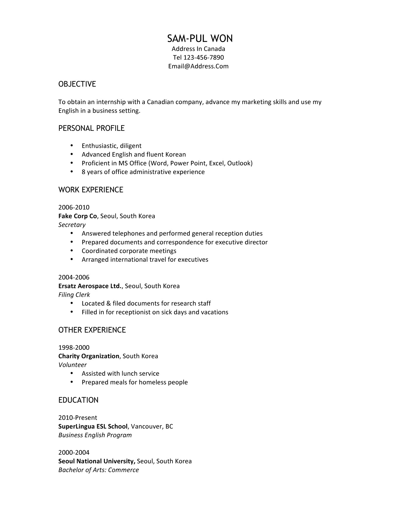 Sample Resume for Job Application Abroad How to Write A Resume – Work and Study Abroad Latitude …