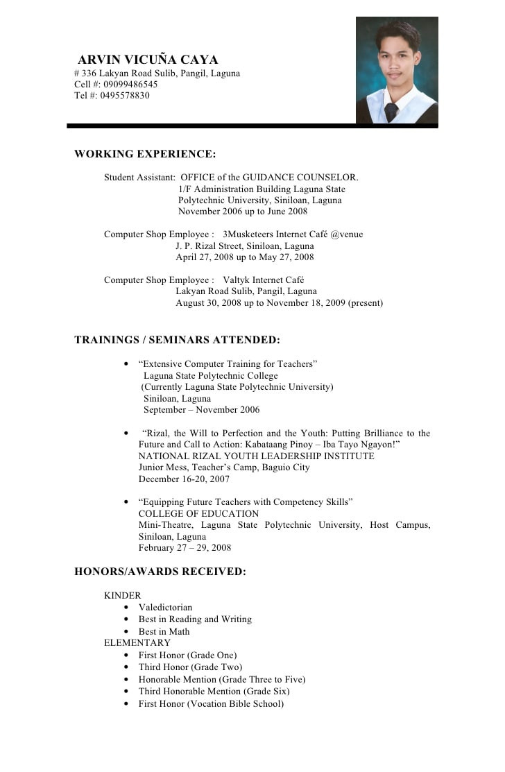 Sample Resume for Job Application Abroad Sample Resume for Teachers without Experience In the Philipines