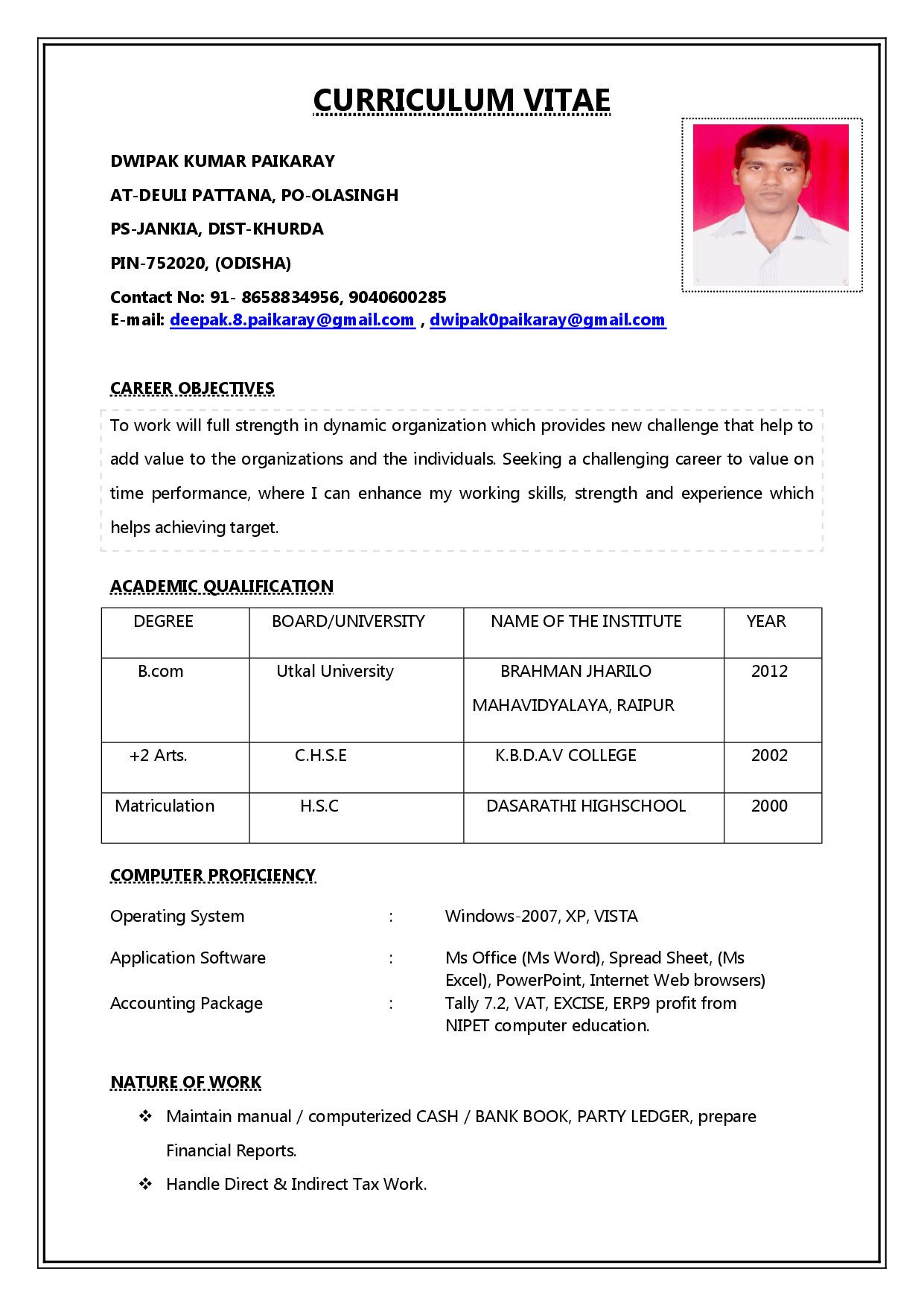 Sample Resume for Job Interview Pdf Resume format Job Interview – Resume format Job Resume, Job …