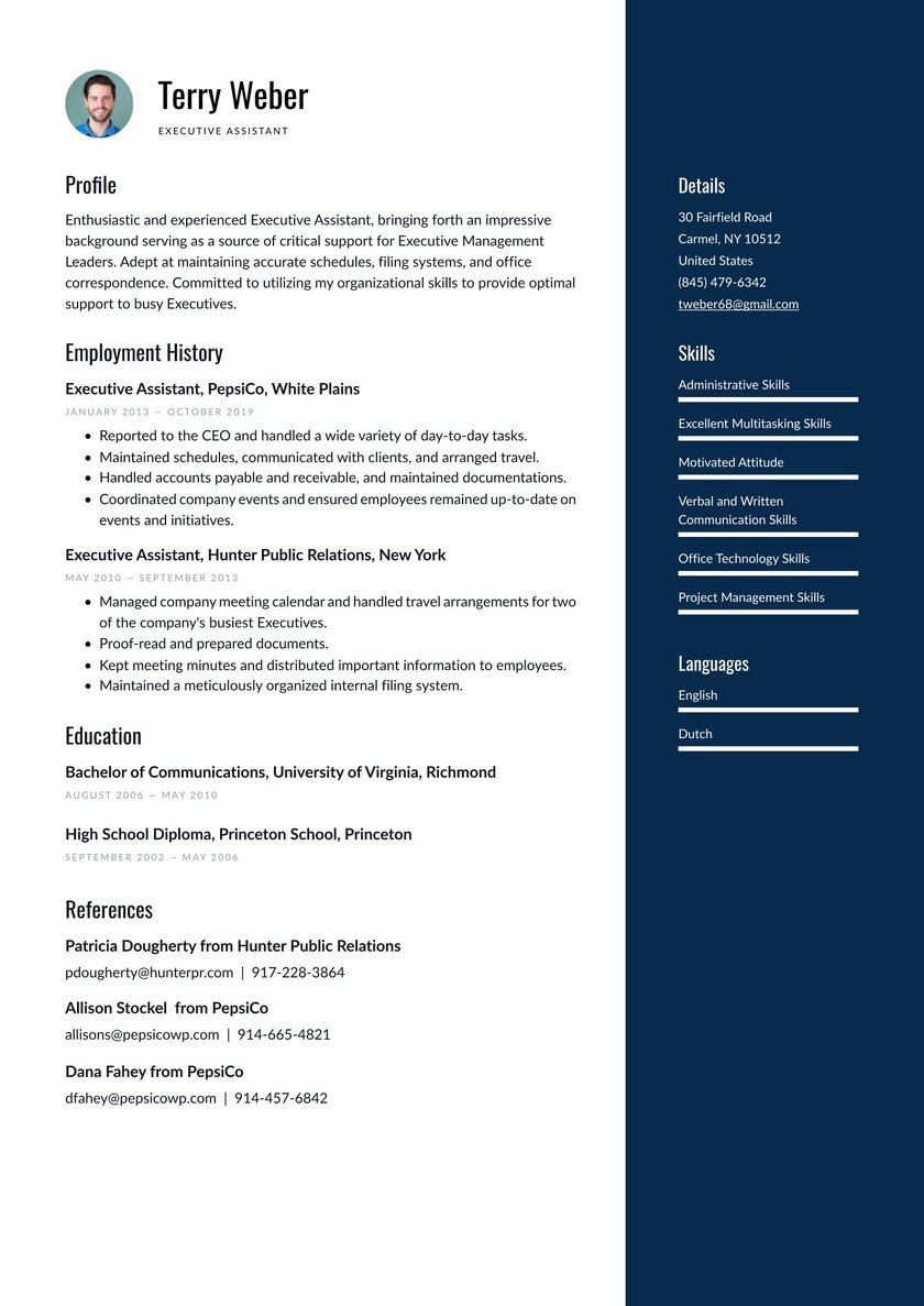Sample Resume for Personal assistant to Ceo Executive assistant Resume Examples & Writing Tips 2021 (free Guide)