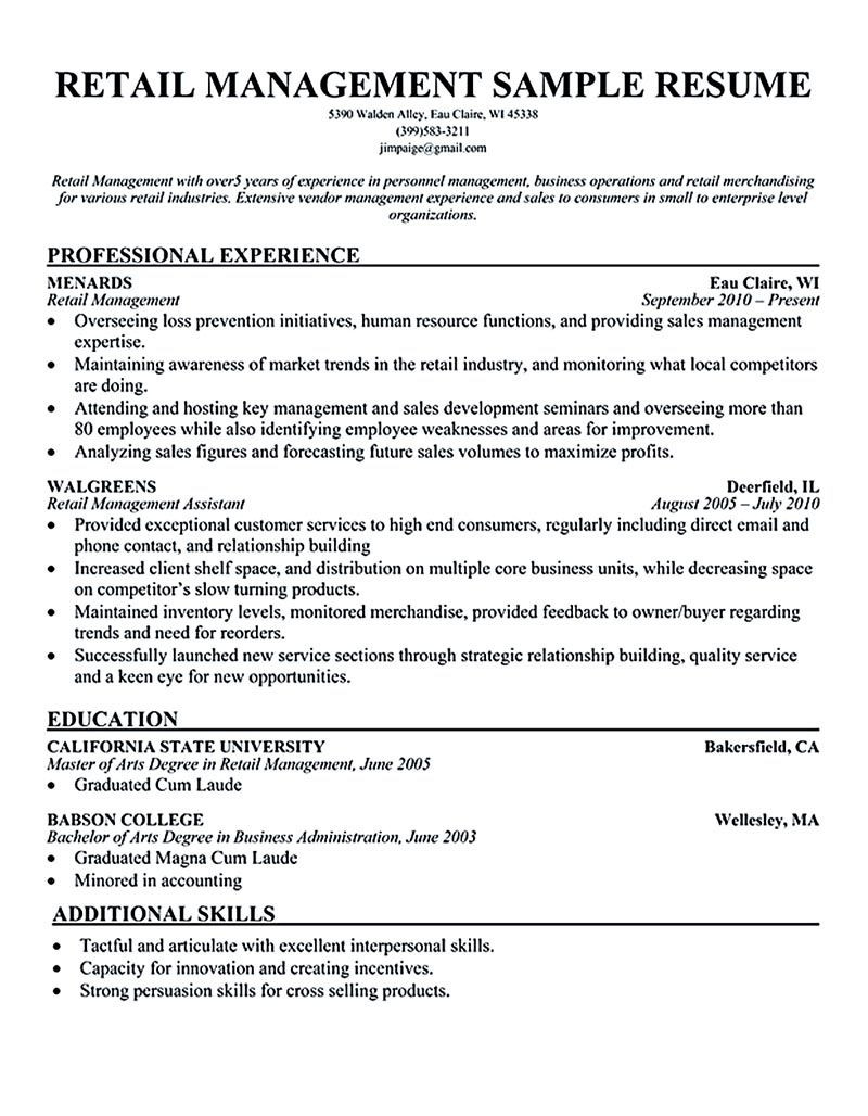 Sample Resume for Retail Management Position Reveal the Secrets Of Having the Best Retail Manager Resume …